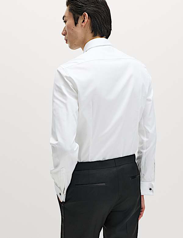 Extra Slim Fit Luxury Marcella Bib Shirt - DK