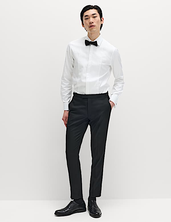 Extra Slim Fit Luxury Marcella Bib Shirt - DK