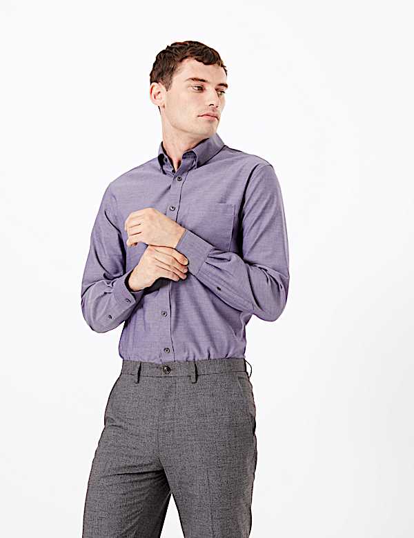 Tailored Fit Pure Cotton Oxford Shirt