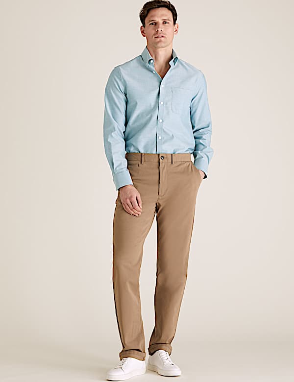 Tailored Fit Pure Cotton Oxford Shirt - ID