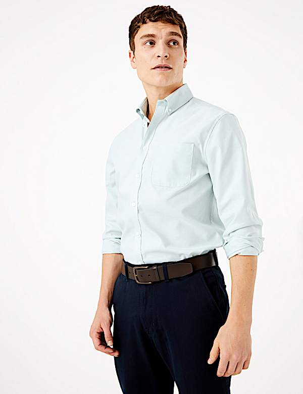 Tailored Fit Pure Cotton Oxford Shirt