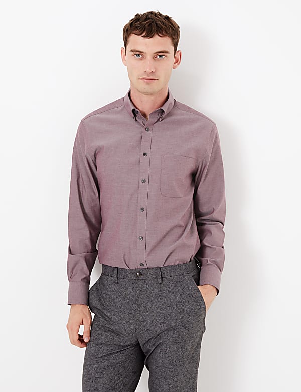 Tailored Fit Pure Cotton Oxford Shirt