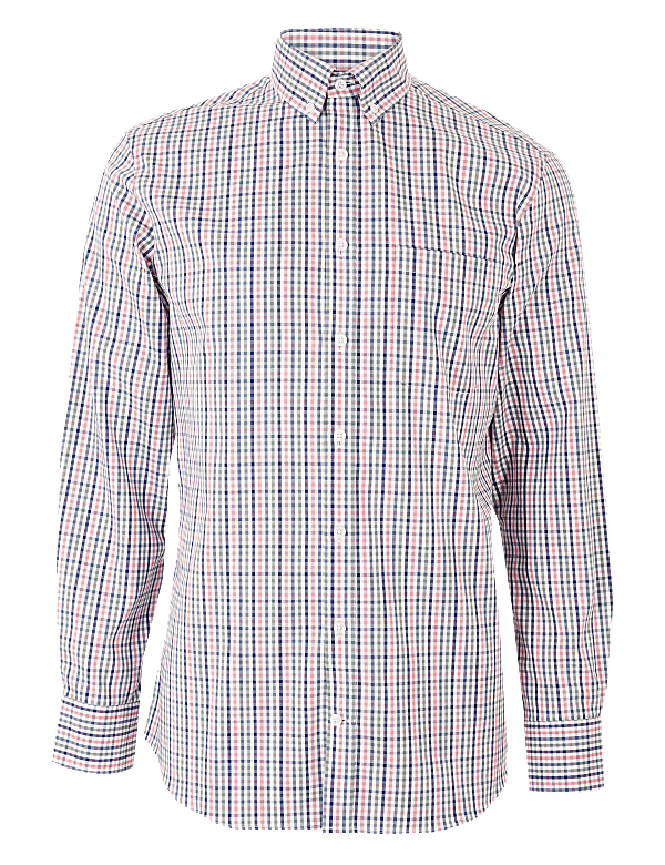 Tailored Fit Easy Iron Pure Cotton Shirt