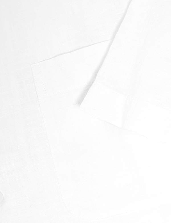 Κοντομάνικο πουκάμισο υψηλής ποιότητας με κανονική εφαρμογή από σύμμεικτο λινό και βαμβάκι - GR