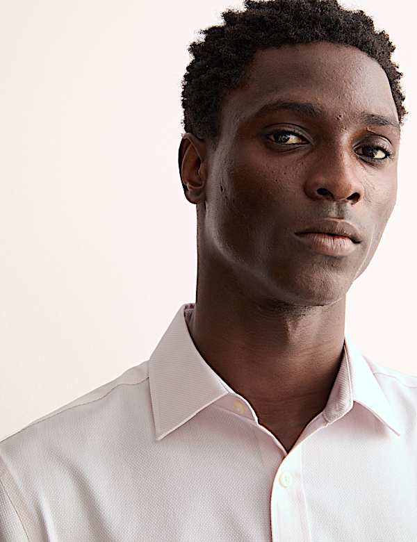 Tailored Fit Luxury Cotton Textured Shirt - CA