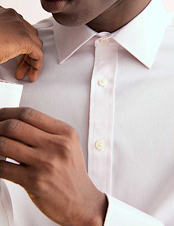 Tailored Fit Luxury Cotton Textured Shirt - CA