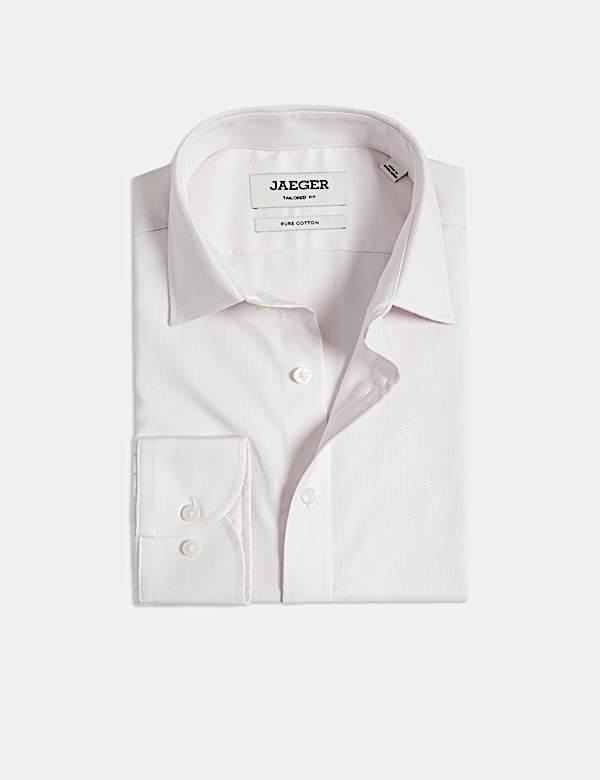 Tailored Fit Luxury Cotton Textured Shirt - CA