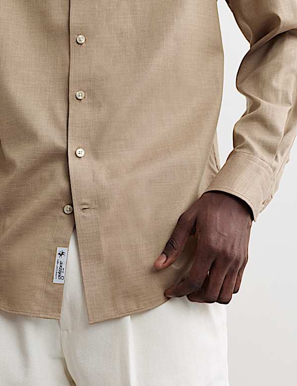 Regular Fit Luxury Pure Cotton Textured Shirt - GR