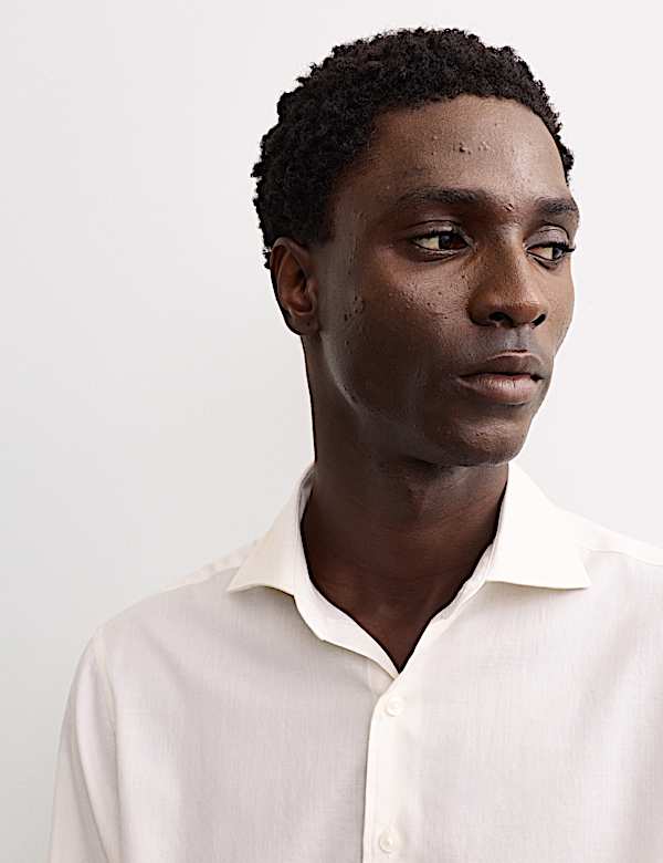 Regular Fit Luxury Pure Cotton Textured Shirt - NL