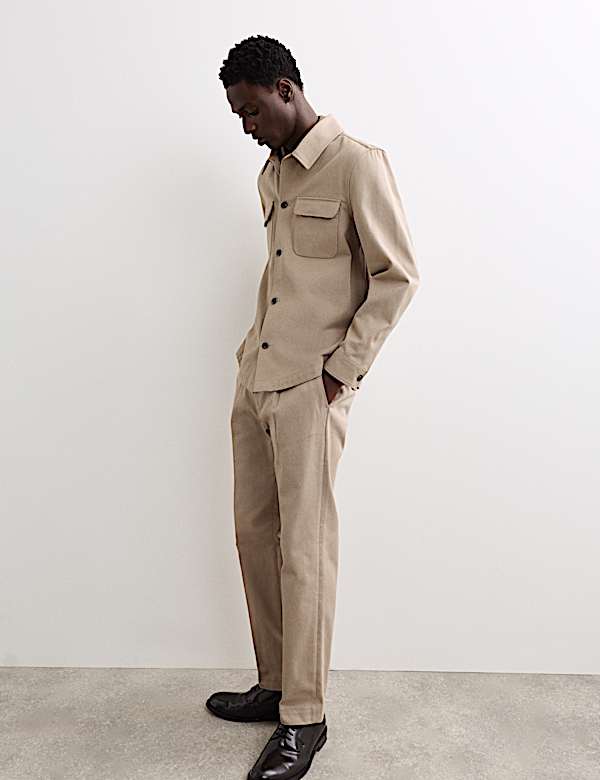 Pure Cotton Twill Overshirt - CA