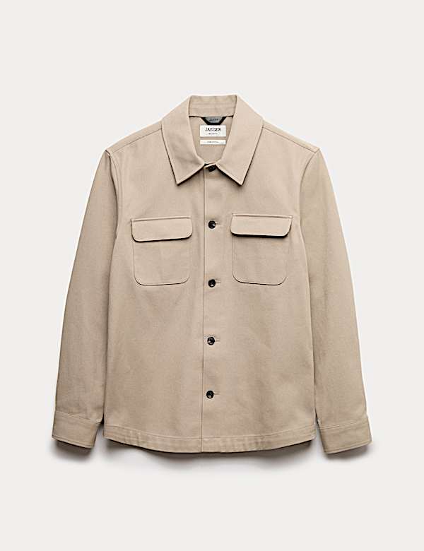 Pure Cotton Twill Overshirt - CA