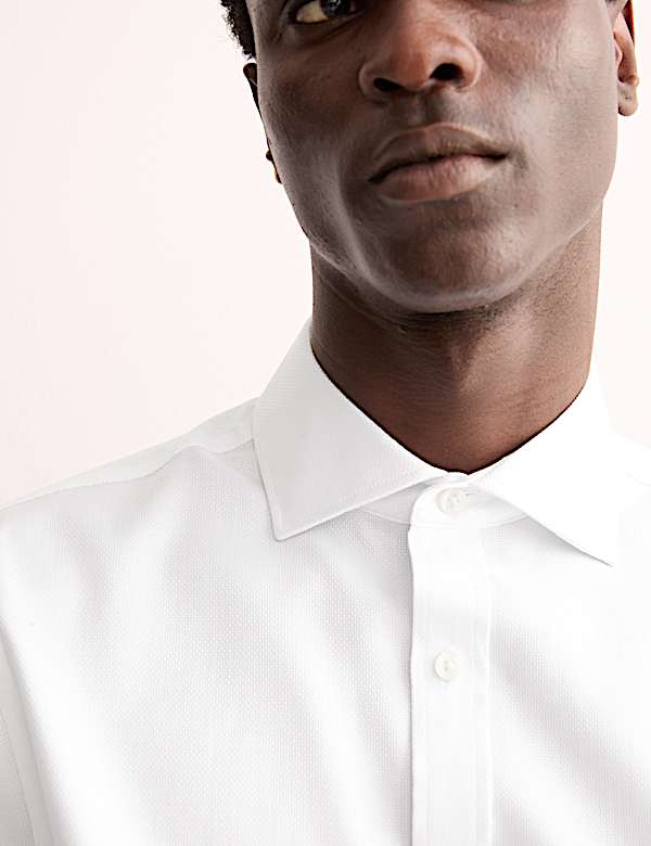 Tailored Fit Luxury Cotton Textured Shirt - AU