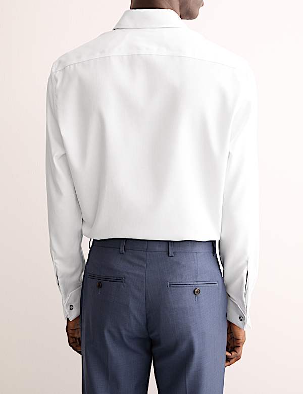 Tailored Fit Luxury Cotton Textured Shirt - AU