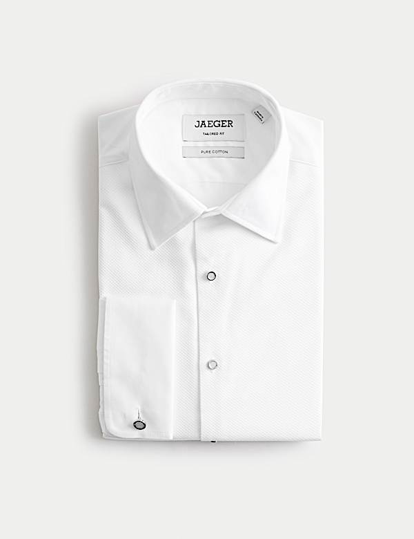 Camisa de vestir de corte sastre 100 % algod&oacute;n con pechera - ES