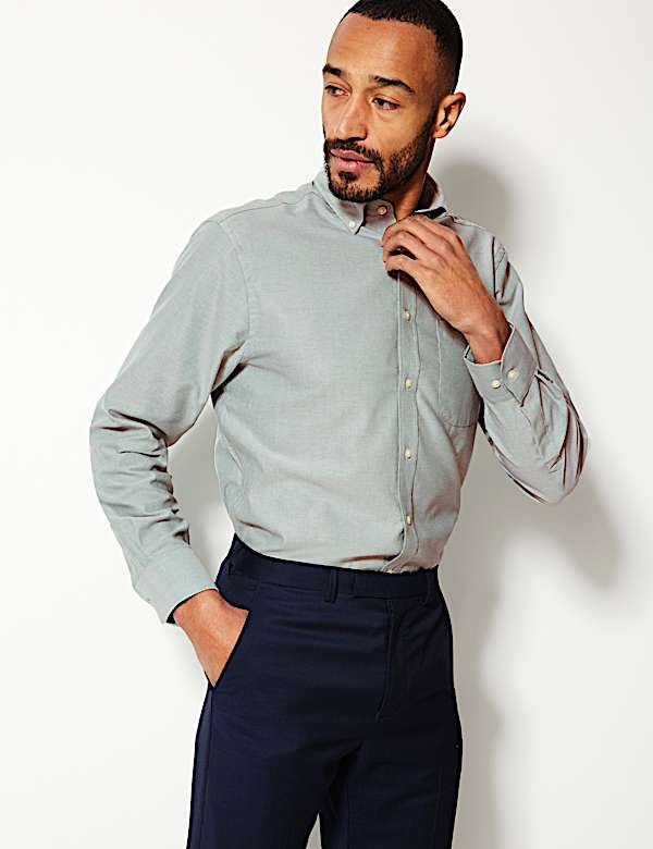 Pure Cotton Regular Fit Oxford Shirt