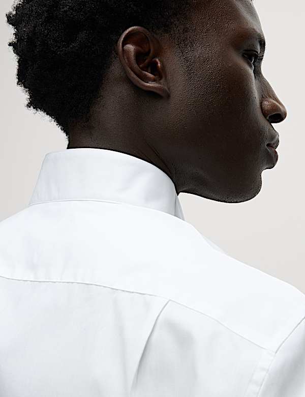 Normal geschnittenes Hemdkleid aus Baumwollmischung - DE