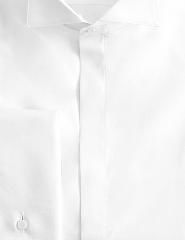 Chemise de soir&eacute;e slim en coton m&eacute;lang&eacute; - FR