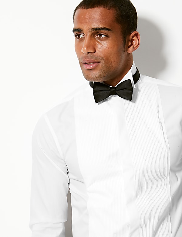 Slim Fit Pure Cotton Dinner Shirt