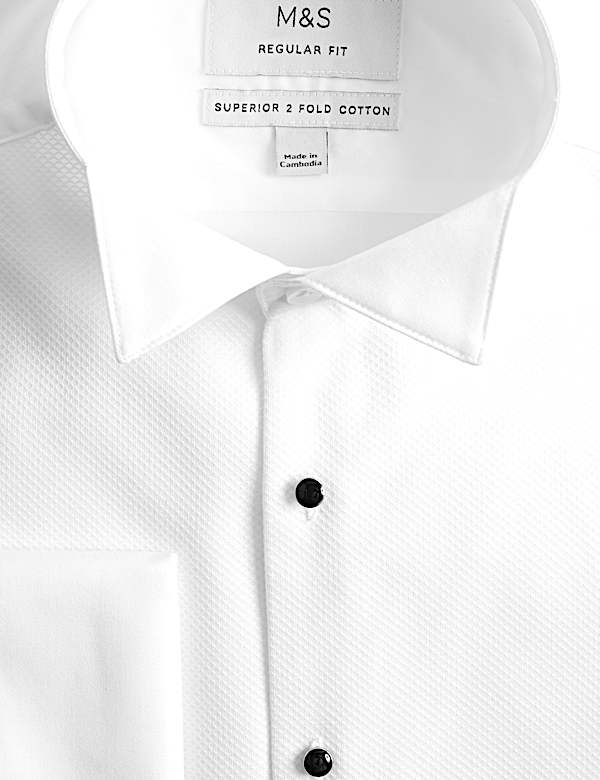Regular Fit Luxury Cotton Double Cuff Dress Shirt
