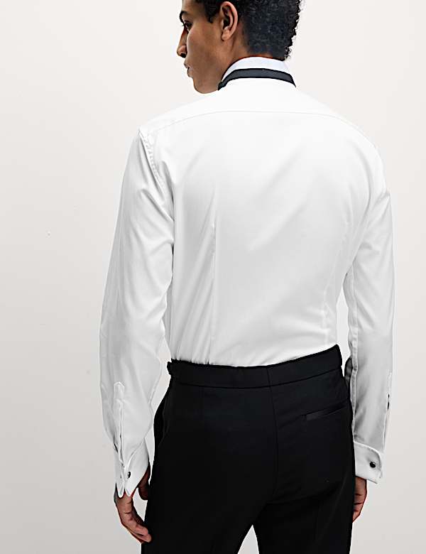 Slim Fit Luxury Cotton Double Cuff Dress Shirt - UA