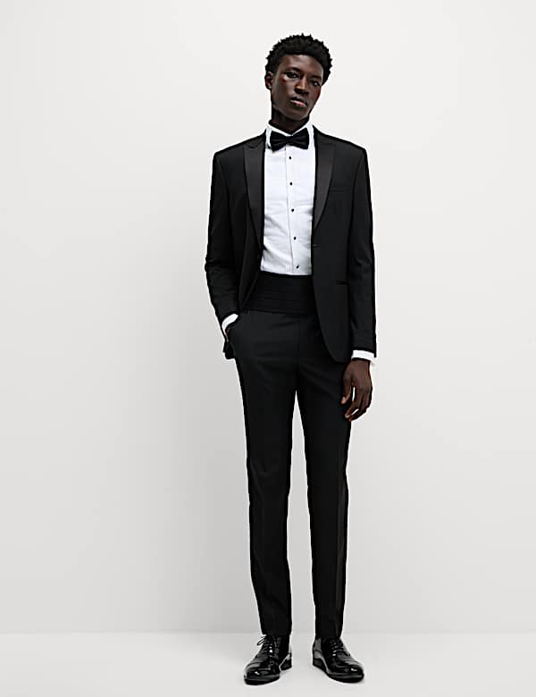 Auf Figur geschnittenes Anzughemd aus edler Baumwolle mit Doppelmanschette - AT