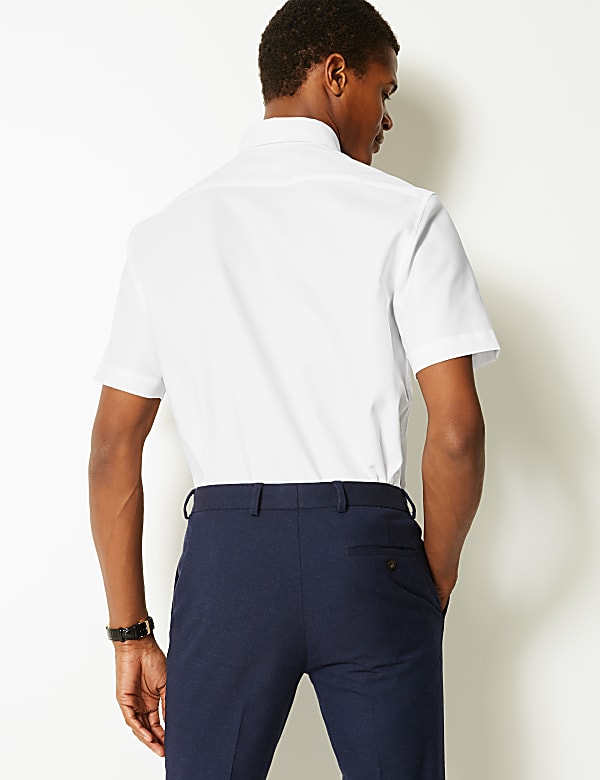 Tailored Fit Short Sleeve Oxford Shirt