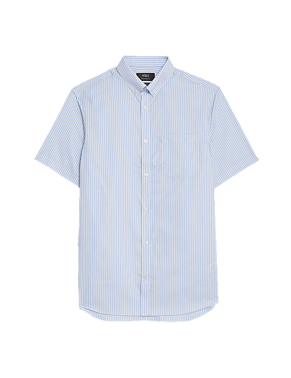 Regular Fit Non Iron Pure Cotton Striped Shirt