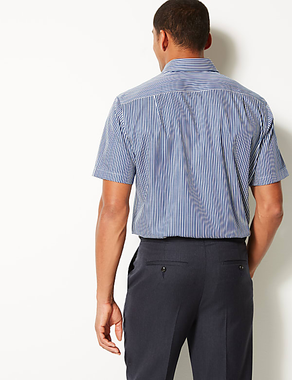 Regular Fit Short Sleeve Non-Iron Shirt