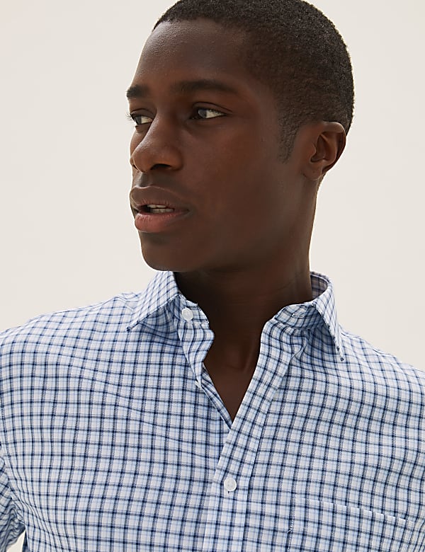 Regular Fit Pure Cotton Check Shirt