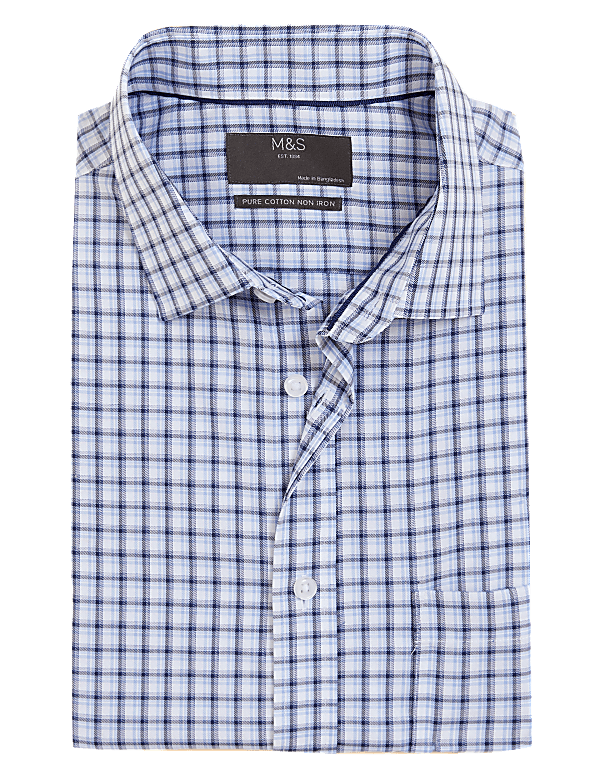 Regular Fit Pure Cotton Check Shirt