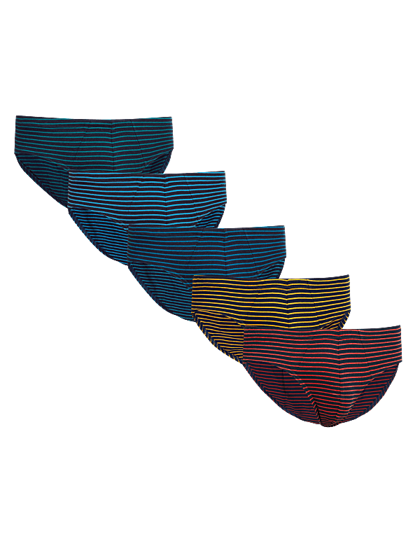 Pack of 5 Pure Cotton Regular Fit Briefs