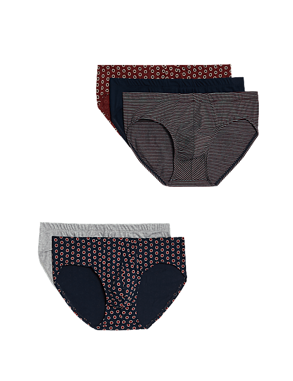 5pk Pure Cotton StayNew™ Geometric Slips