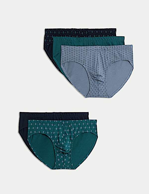 5pk Pure Cotton Cool & Fresh™ Pattern Slips - FI