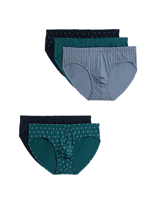 5 Pack Pure Cotton Cool & Fresh&trade; Pattern Slips