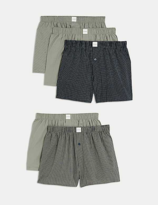 5pk Supima® Cotton Rich Woven Boxers - NO