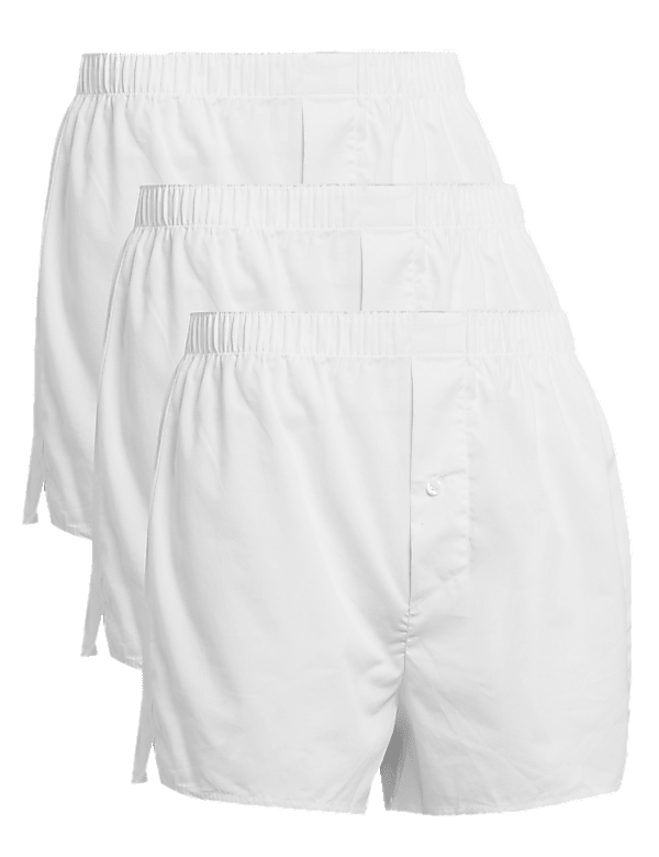 3pk Pure  Cotton Woven Boxers