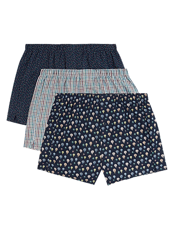 3 Pack Pure Cotton StayNew™ Boxers