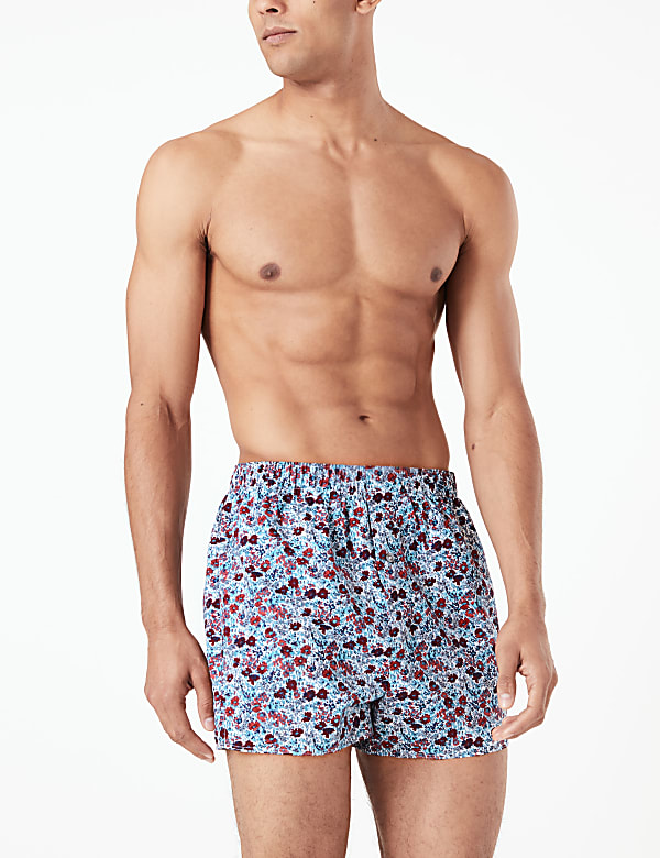 3 Pack Cotton Micro Floral Boxers