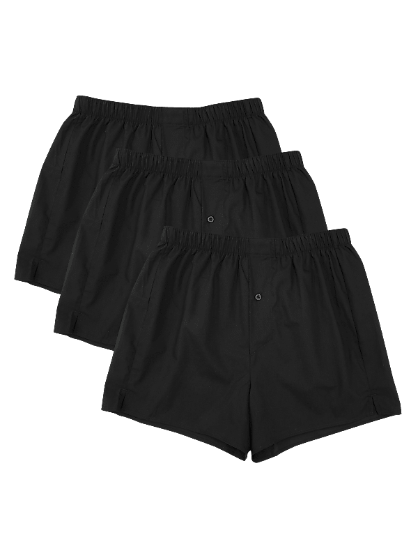 3pk Pure Cotton Woven Boxers