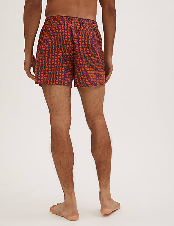 3pk Pure Cotton Pattern Woven Boxers