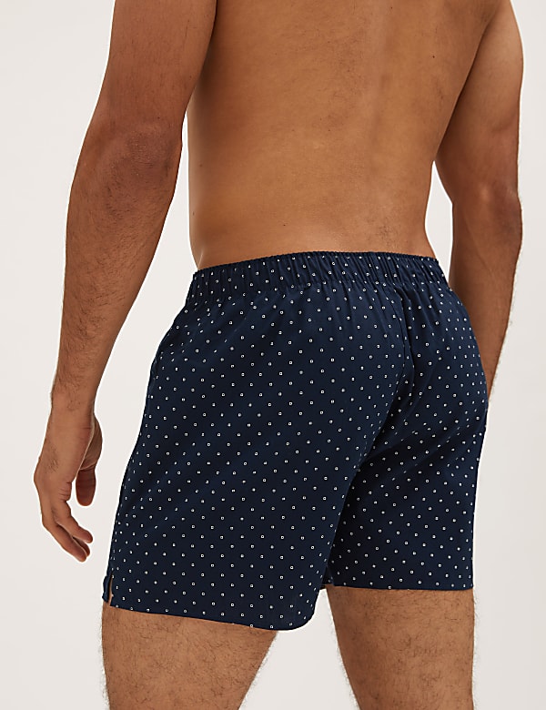 3pk Pure Cotton Pattern Woven Boxers