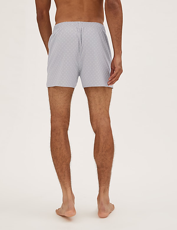 3pk Pure Cotton Geometric Woven Boxers