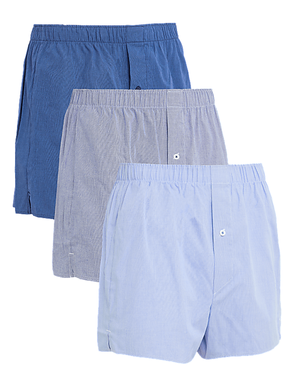 3pk Pure Cotton Woven Boxers