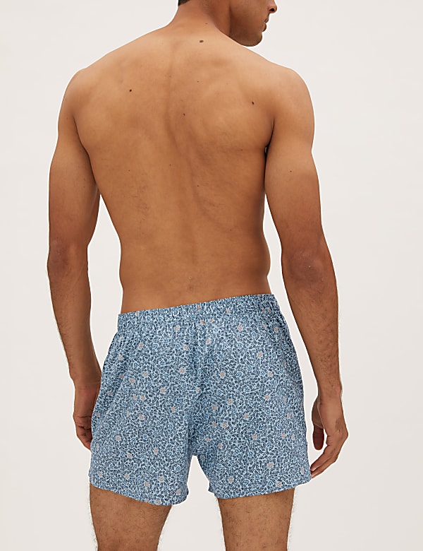 3pk Pure Cotton Printed Woven Boxers