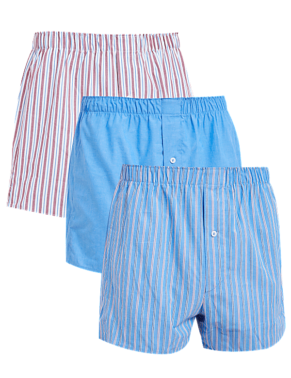 3pk Pure Cotton Woven Boxers