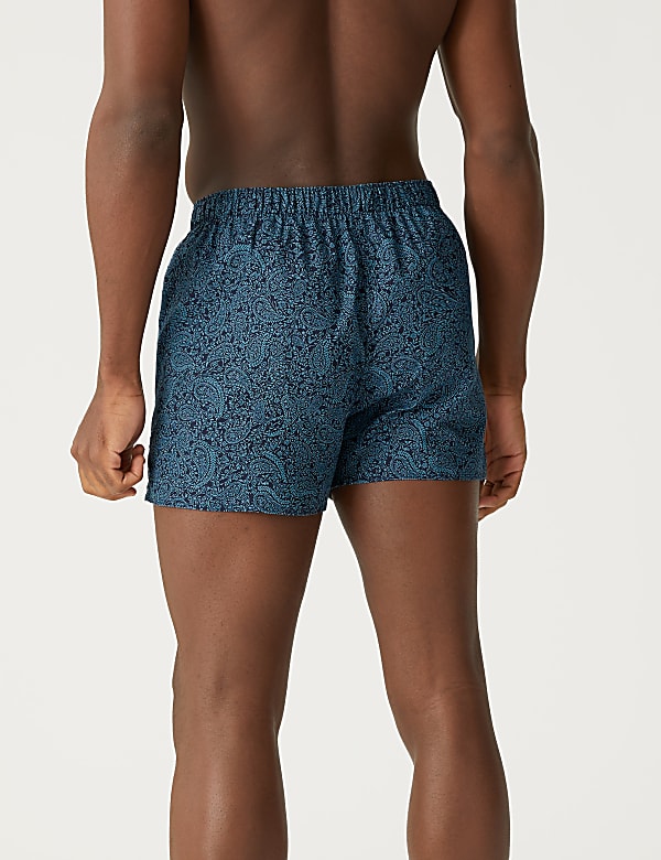 3pk Pure Cotton Assorted Woven Boxers