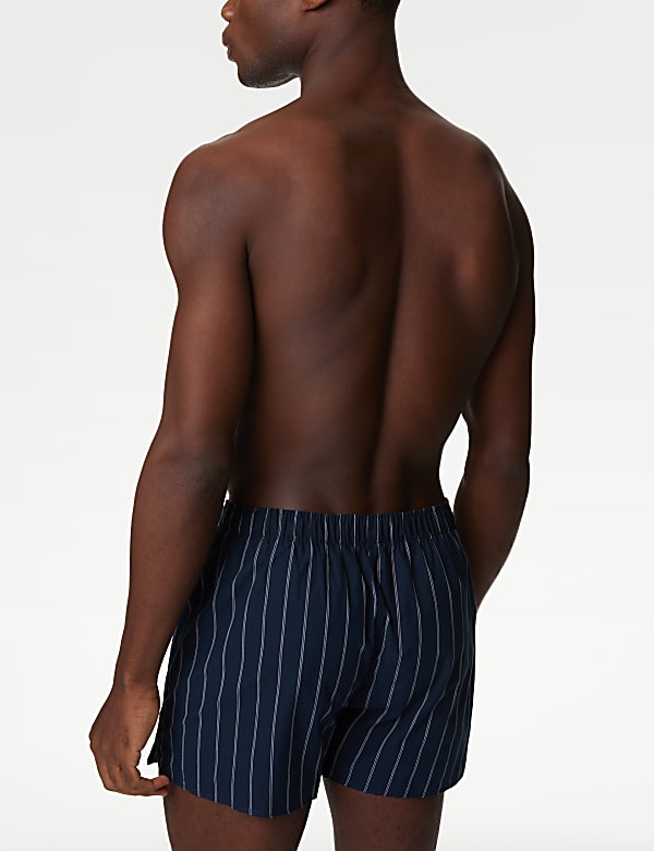 3pk Pure Cotton Assorted Woven Boxers