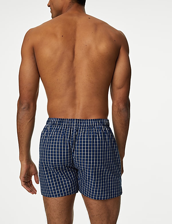 3pk Pure Cotton StayNew™ Checked Boxers