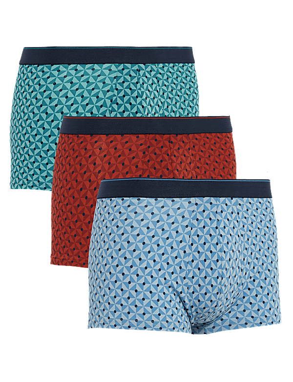 3 Pack Cotton Mix Printed Hipsters