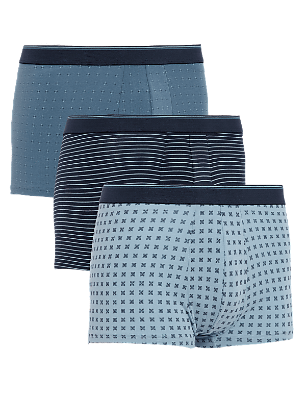 3 Pack Cotton Mix Printed Hipsters